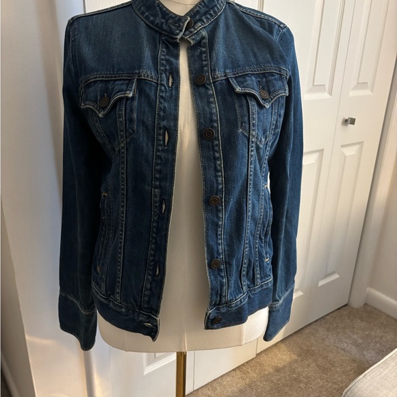 Levi Strauss Women’s Denim Jacket w/Stand Collar Jean, classic Trucker - Picture 2 of 9